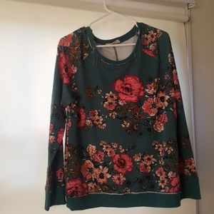 No frills Los Angeles women's floral sweater